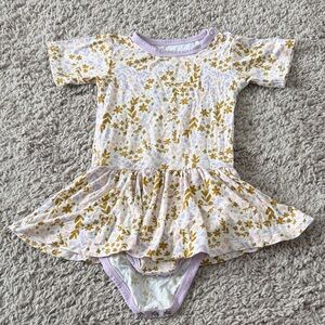 Dream Big Little Co. Dreamy Zzzs Floral Bodysuit Bamboo Dress